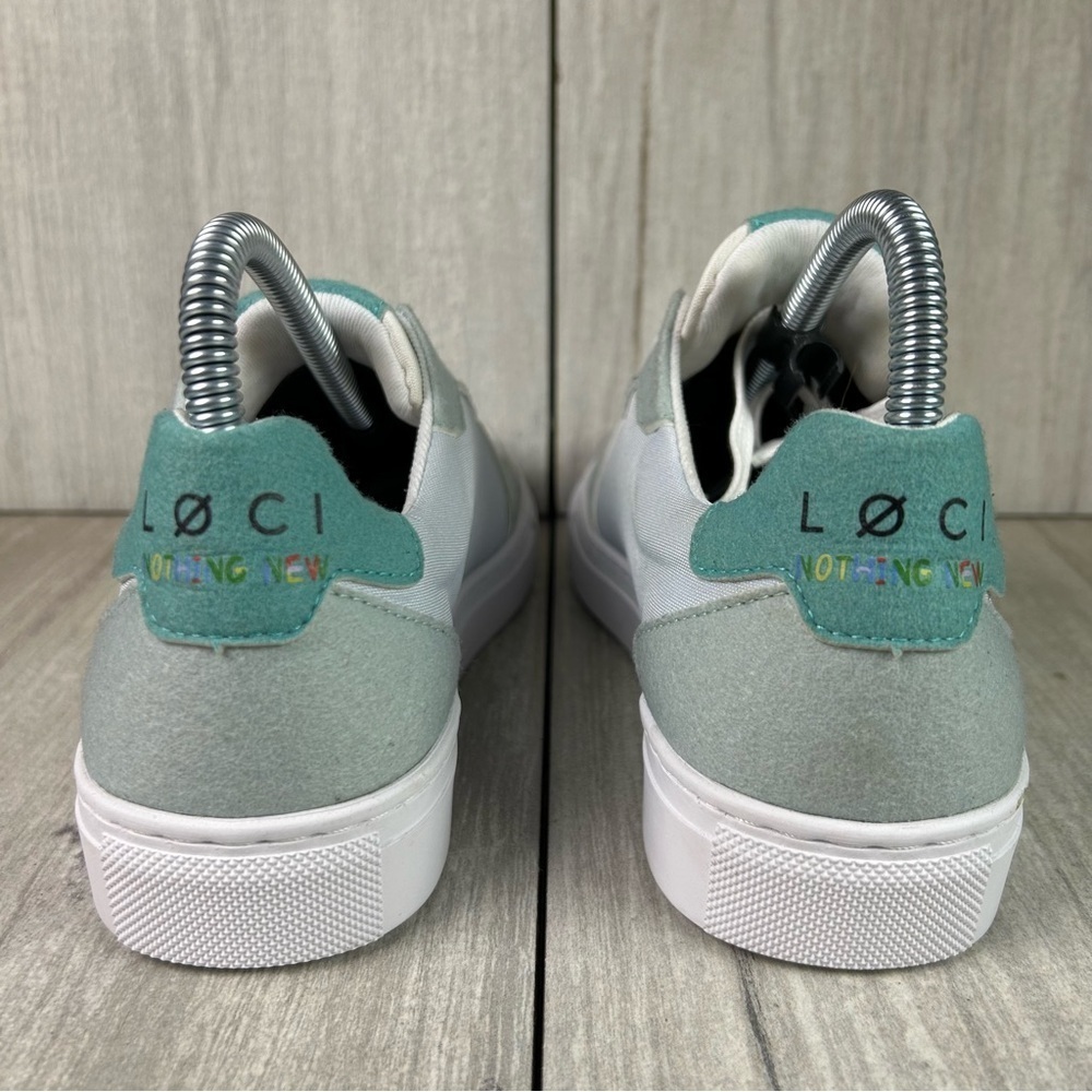 Loci Teal Court‎ Classic Lace Up Canvas Sneaker Women’s Size 7 - Picture 7 of 10